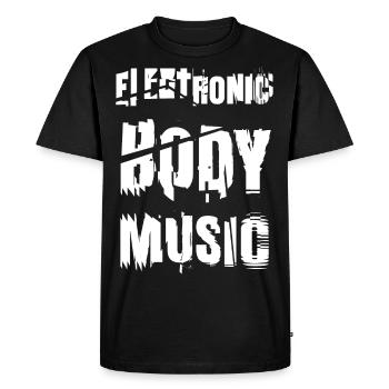 Glitch de musique corporelle électronique - T-shirt Premium bio Homme - noir - Devant - Nico (187cm)