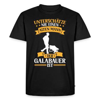 Vieil homme le paysagiste paysagiste est paysagiste - T-shirt Premium bio Homme - noir - Devant - Nico (187cm)