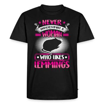 Lemming underestimate vole lemming - Men's Premium Organic T-Shirt - black - Front - Nico (187cm)