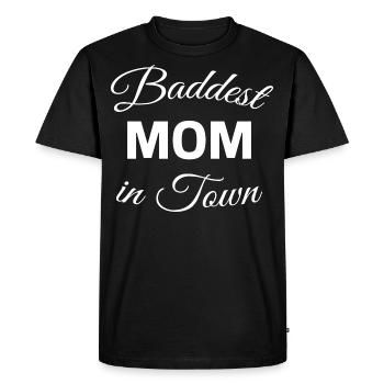 La maman la plus méchante de la ville - T-shirt Premium bio Homme - noir - Devant - Nico (187cm)