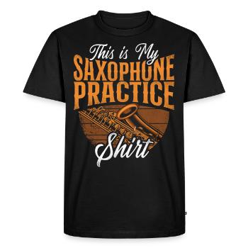 Saxophone C’est mon saxophone - T-shirt Premium bio Homme - noir - Devant - Nico (187cm)