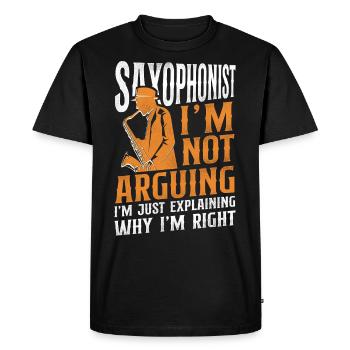 Saxophoniste Saxophoniste Je ne suis pas - T-shirt Premium bio Homme - noir - Devant - Nico (187cm)