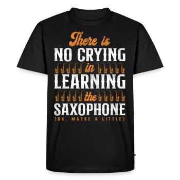 Saxophone Il n’y a pas de pleurs - T-shirt Premium bio Homme - noir - Devant - Nico (187cm)