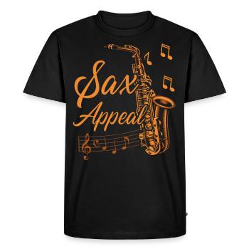 Saxophones Pun Sax Appeal - Men's Premium Organic T-Shirt - black - Front - Nico (187cm)