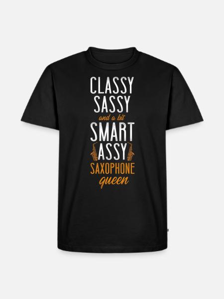 Saxophone Classy Sassy And A Bit - Men's Premium Organic T-Shirt - black
