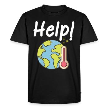 Changement climatique Protection du climat - T-shirt Premium bio Homme - noir - Devant - Nico (187cm)