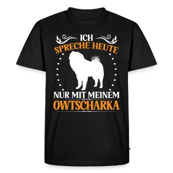 Ovcharka Parler à Ovcharka caucasien - T-shirt Premium bio Homme - noir - Devant - Nico (187cm)