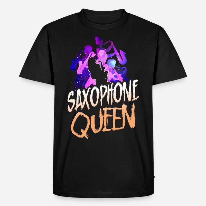 Saxophone Saxophone Queen - Männer Premium Bio T-Shirt - Schwarz