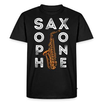 Saxophones Saxophones - Men's Premium Organic T-Shirt - black - Front - Nico (187cm)
