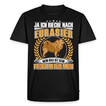 Odeur d’Eurasier Spitz Eurasien - T-shirt Premium bio Homme - noir - Devant - Nico (187cm)
