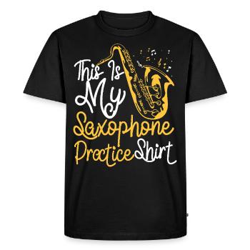 Saxophone C’est mon saxophone - T-shirt Premium bio Homme - noir - Devant - Nico (187cm)