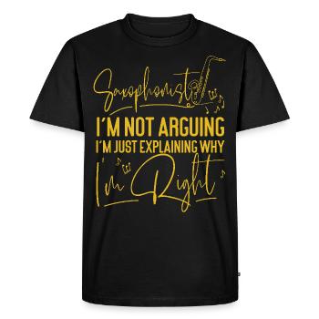 Saxophoniste Saxophoniste Je ne suis pas - T-shirt Premium bio Homme - noir - Devant - Nico (187cm)