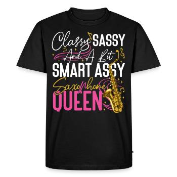Saxophone Classy Sassy And A Bit - Men's Premium Organic T-Shirt - black - Front - Nico (187cm)