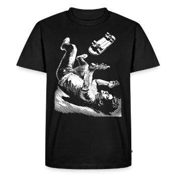 T-shirt Skat Life – Design d’automne cool - T-shirt Premium bio Homme - noir - Devant - Nico (187cm)