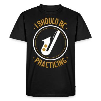 Saxophones que je devrais pratiquer - T-shirt Premium bio Homme - noir - Devant - Nico (187cm)