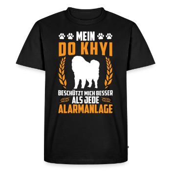 Do Khyi protects me Tibetan Mastiff Tibetan Mastiff - Men's Premium Organic T-Shirt - black - Front - Nico (187cm)