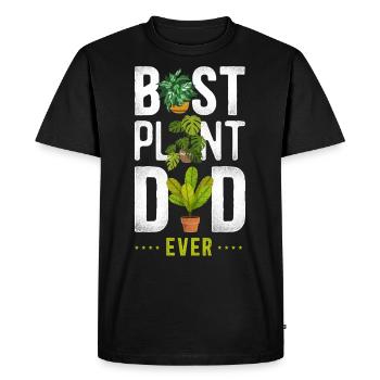 Plant Lover Gardening Dad Best - Men's Premium Organic T-Shirt - black - Front - Nico (187cm)