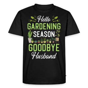 Plant Lover Gardening Husband Wife - Men's Premium Organic T-Shirt - black - Front - Nico (187cm)