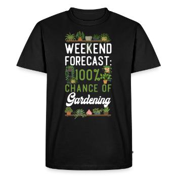 Week-end de jardinage pour les amoureux des plantes - T-shirt Premium bio Homme - noir - Devant - Nico (187cm)