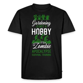 Plant Lover Gardening Gardening Is - Men's Premium Organic T-Shirt - black - Front - Nico (187cm)