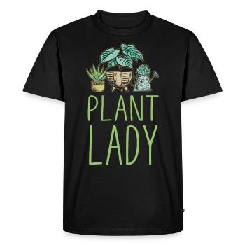 Amateur de plantes Jardinier Plante Dame - T-shirt Premium bio Homme - noir - Devant - Nico (187cm)