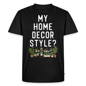 Amoureux des plantes Jardinage Ma maison - T-shirt Premium bio Homme - noir - Devant - Nico (187cm)