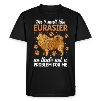 , je sens l’Eurasier Spitz Eurasien - T-shirt Premium bio Homme - noir - Devant - Nico (187cm)