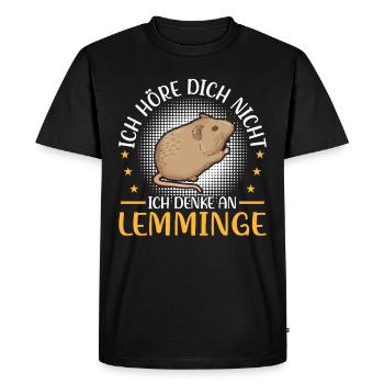 Lemming Vole Think of Lemming - Men's Premium Organic T-Shirt - black - Front - Nico (187cm)