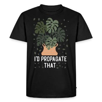 Plant Lover Gardening Monstera I'd - Men's Premium Organic T-Shirt - black - Front - Nico (187cm)