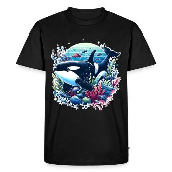 Orque Épaulard - T-shirt Premium bio Homme - noir - Devant - Nico (187cm)