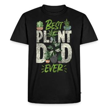 Plant Lover Gardening Dad Best - Men's Premium Organic T-Shirt - black - Front - Nico (187cm)