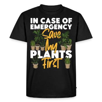 Plant Lover Gardening In Case Of - Men's Premium Organic T-Shirt - black - Front - Nico (187cm)