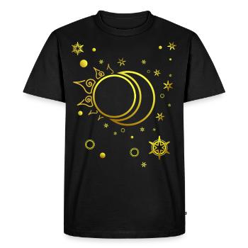 Sun, Moon and Stars Spiritual Astrology - Men's Premium Organic T-Shirt - black - Front - Nico (187cm)