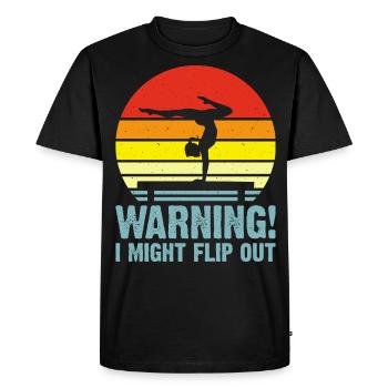 Gymnaste Gymnastique au sol Acrobaties - T-shirt Premium bio Homme - noir - Devant - Nico (187cm)
