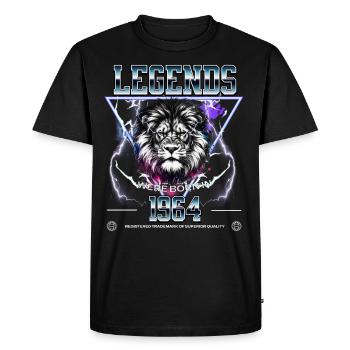 1964 Anniversaire Légende Leo - T-shirt Premium bio Homme - noir - Devant - Nico (187cm)