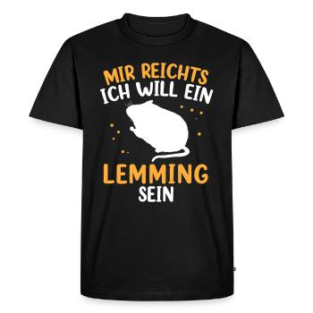 Wants a lemming to be a vole Lemming - Men's Premium Organic T-Shirt - black - Front - Nico (187cm)