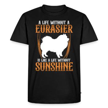 La vie sans Eurasier Spitz Eurasier - T-shirt Premium bio Homme - noir - Devant - Nico (187cm)