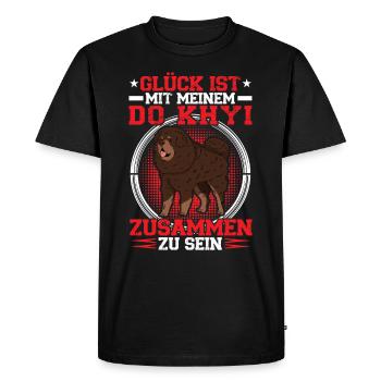 At my Do Khyi his Tibetan mastiff Tibetan Mastiff - Men's Premium Organic T-Shirt - black - Front - Nico (187cm)