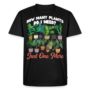 Plant Lover Gardening How Many - Men's Premium Organic T-Shirt - black - Front - Nico (187cm)