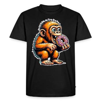 Donut de Néandertal - T-shirt Premium bio Homme - noir - Devant - Nico (187cm)