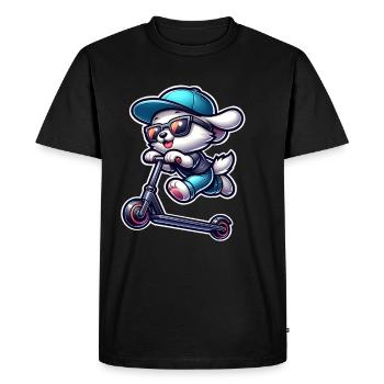 E-Scooter E-Scooter Scooter Dog - Men's Premium Organic T-Shirt - black - Front - Nico (187cm)