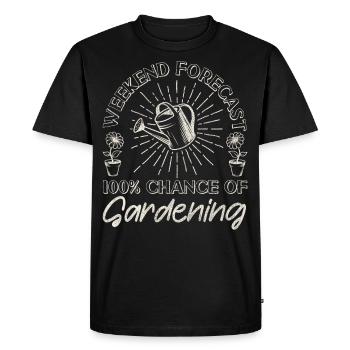 Week-end de jardinage pour les amoureux des plantes - T-shirt Premium bio Homme - noir - Devant - Nico (187cm)