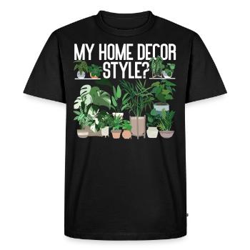 Amoureux des plantes Jardinage Ma maison - T-shirt Premium bio Homme - noir - Devant - Nico (187cm)