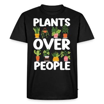 Amateur de plantes de jardinage Plus de plantes - T-shirt Premium bio Homme - noir - Devant - Nico (187cm)