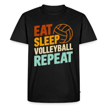 Volley-ball - T-shirt Premium bio Homme - noir - Devant - Nico (187cm)