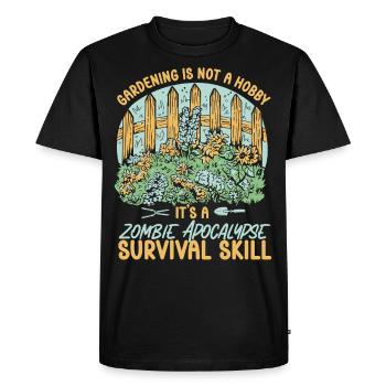 Plant Lover Gardening Gardening Is - Men's Premium Organic T-Shirt - black - Front - Nico (187cm)