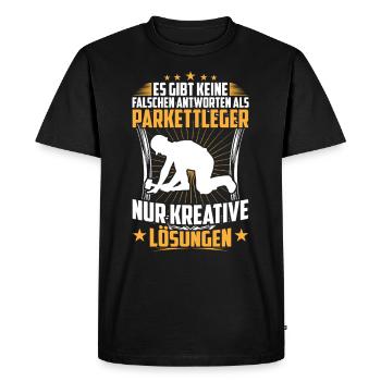 Parkettleger keine falsche Antwort Fliesenleger - Men's Premium Organic T-Shirt - black - Front - Nico (187cm)