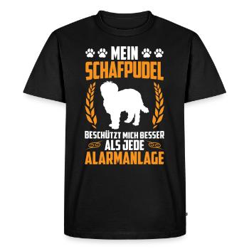 Sheep Poodle is better than Alarm Herding Poodle - Men's Premium Organic T-Shirt - black - Front - Nico (187cm)