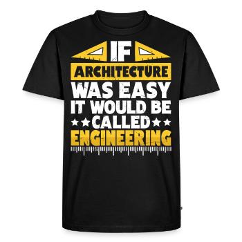Architect - Men's Premium Organic T-Shirt - black - Front - Nico (187cm)