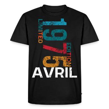 Legend 1975 50th Birthday Gifts for Men Women 50 Y - T-shirt Premium bio Homme - noir - Devant - Nico (187cm)